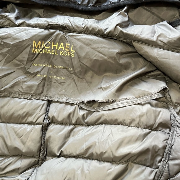 Michael Michael Kors Black Packable Down Jacket Size Large - Picture 9 of 10